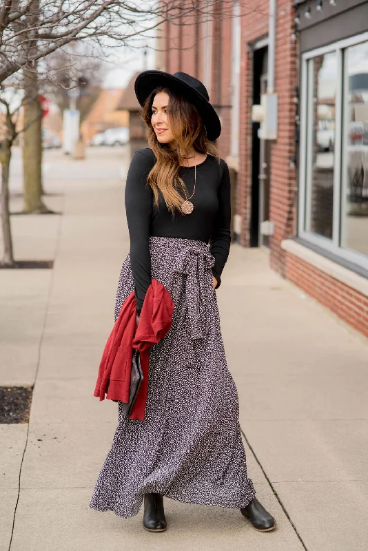 Speckled Bottom Long Sleeve Maxi French