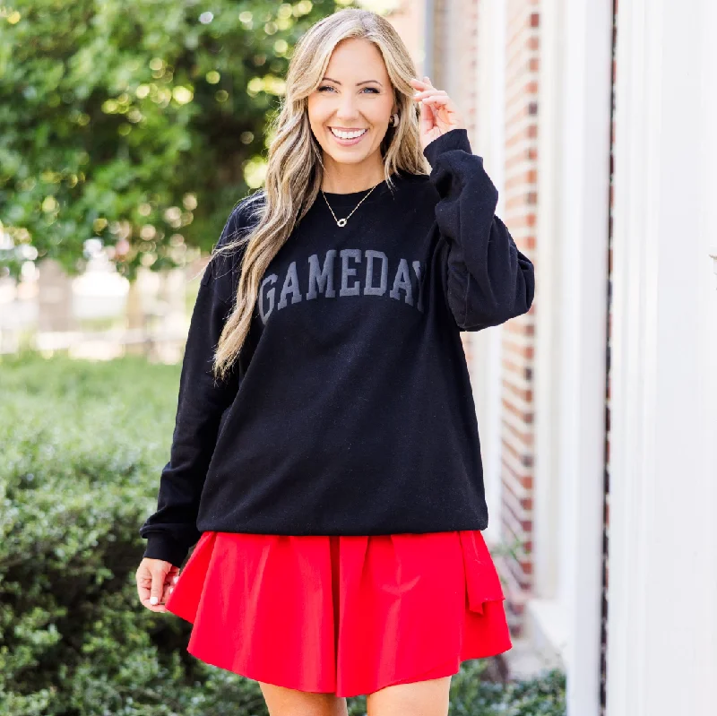 Get Ready, It's Game Day Pullover, Black Sharp Women's Italian