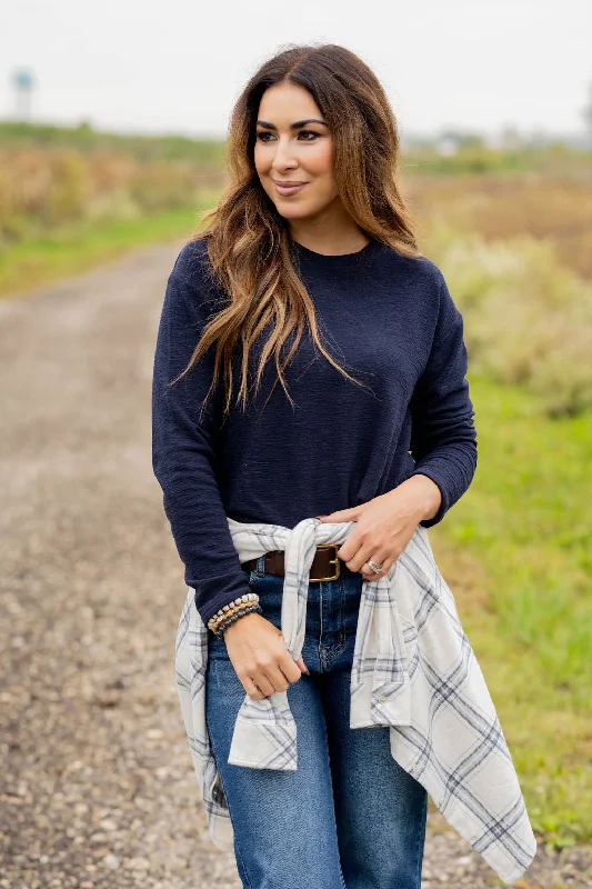 Marled Long Sleeve Tee Bold Women's Animal Print
