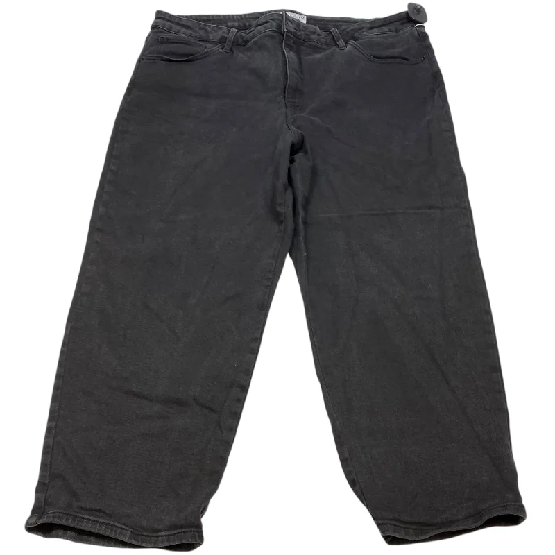 Jeans Straight By Ava & Viv In Black Denim, Size: 22W Rugged Women's Outdoor 