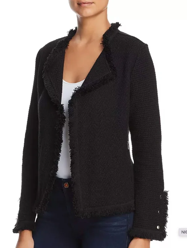 Fringe Mix Jacket In Black Sharp Women's Italian