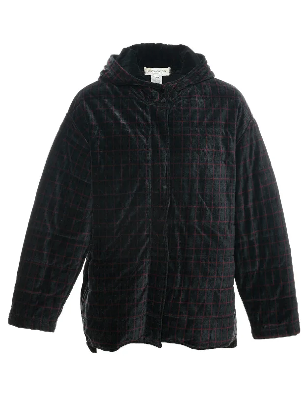 Hooded Coat - L Feminine Women's Soft 
