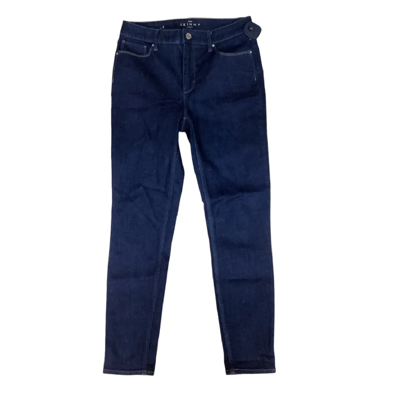 Jeans Skinny By White House Black Market In Blue Denim, Size: 4 Feminine Women's Soft 