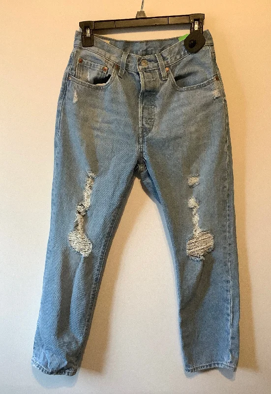 Jeans Straight By Levis In Blue Denim, Size: 2 Cashmere