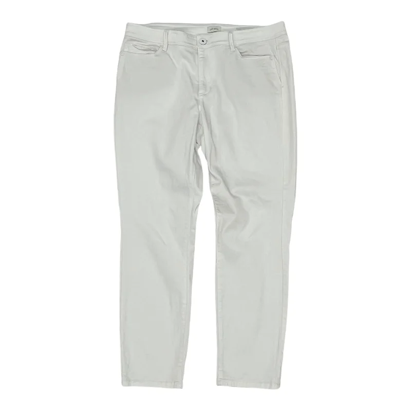 Jeans Straight By J. Jill In White Denim, Size:12 Tough Women's Military - inspired