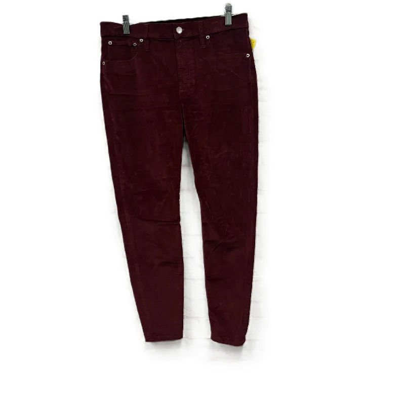 Jeans Skinny By J. Crew In Red, Size: 10 Relaxed Women's 