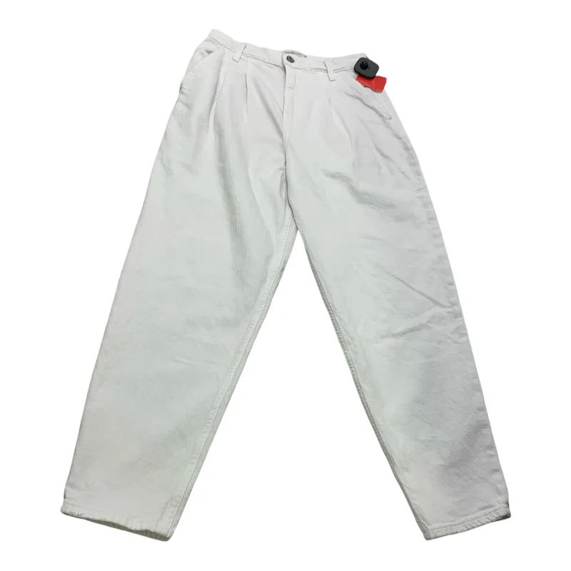 Jeans Straight By Abercrombie And Fitch In White, Size: 2 Stylish Women's Neon