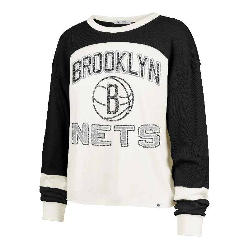 BROOKLYN NETS ARENA CURVE '47 TONI LONG SLEEVE TEE WOMENS Minimalist Women's Casual