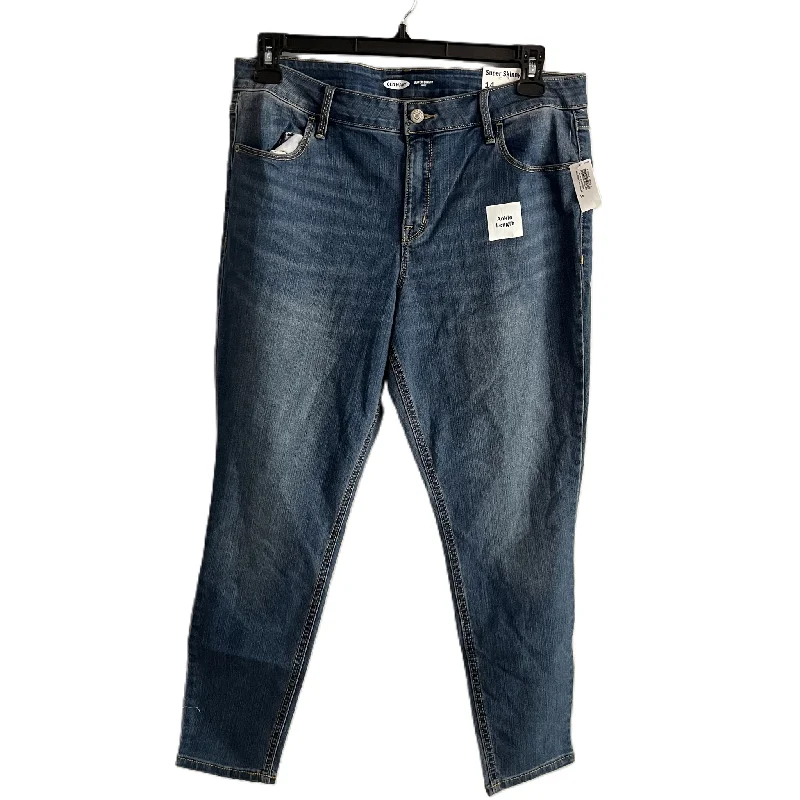 Jeans Skinny By Old Navy In Blue Denim, Size: 14 Scandinavian