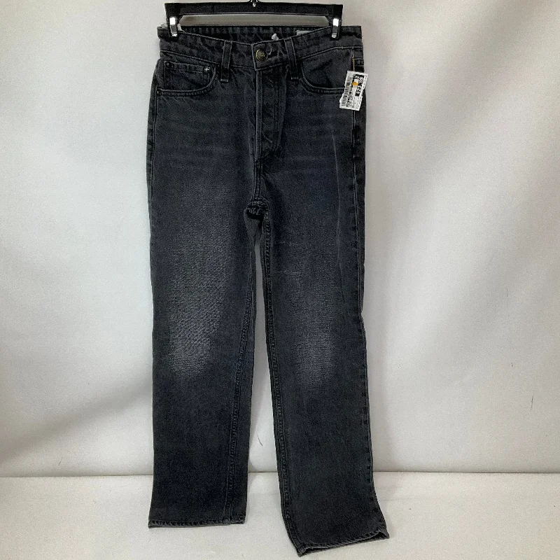 Jeans Straight By Rag & Bones Jeans In Black Denim, Size: 0 Refined Women's 