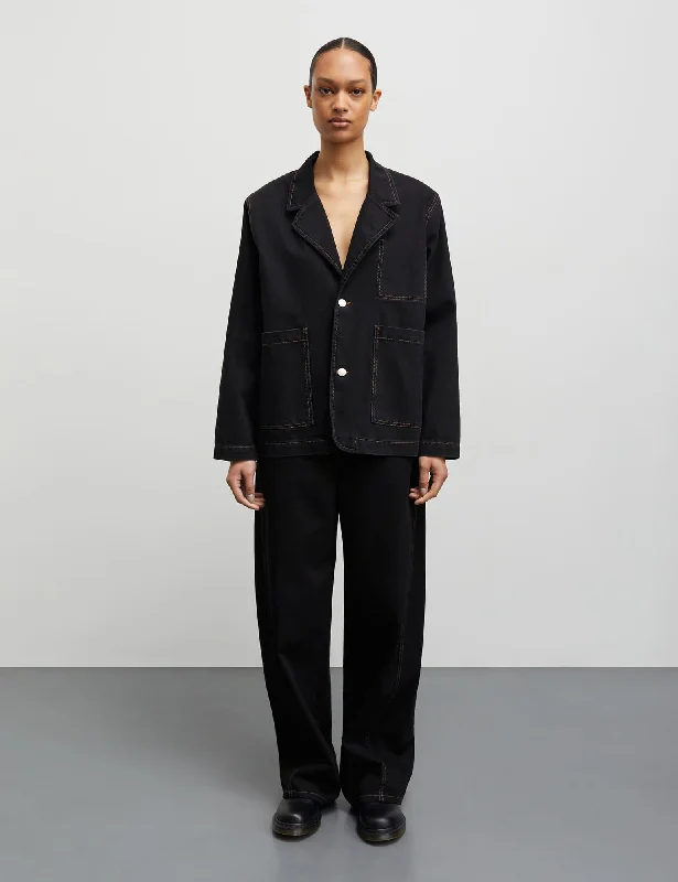 Dyed Denim Denny Jacket, Black Vintage Women's 1970S 