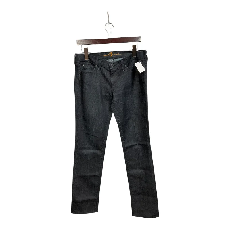 Jeans Boot Cut By 7 For All Mankind In Blue Denim, Size: 4 performance