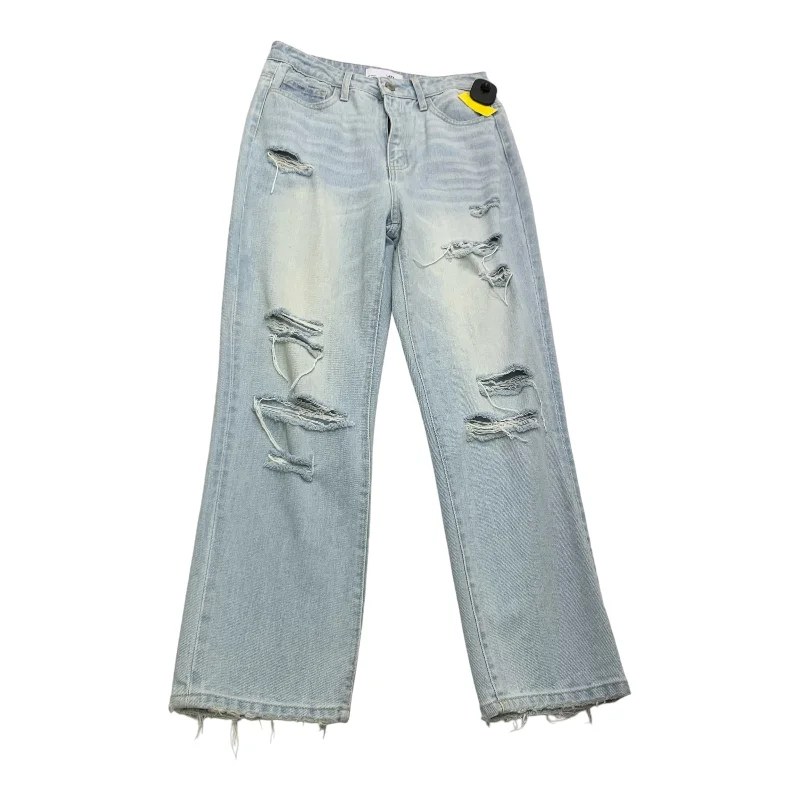 Jeans Straight By Vervet In Blue Denim, Size: 2 Polished Women's Silk