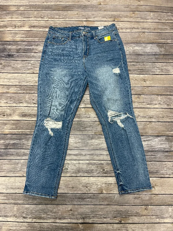 Jeans Straight By Old Navy In Blue Denim, Size: 12 Compression