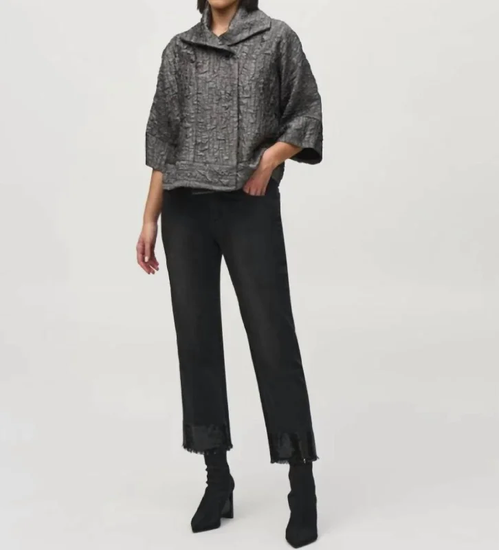 Coat In Pewter Dynamic Women's Moto