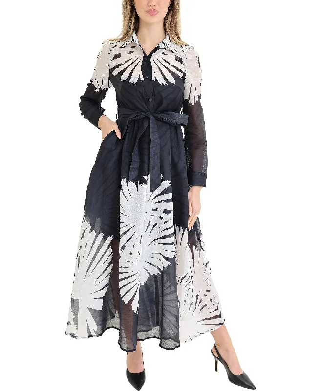 Organza Printed Dress Luxurious Women's High -  end
