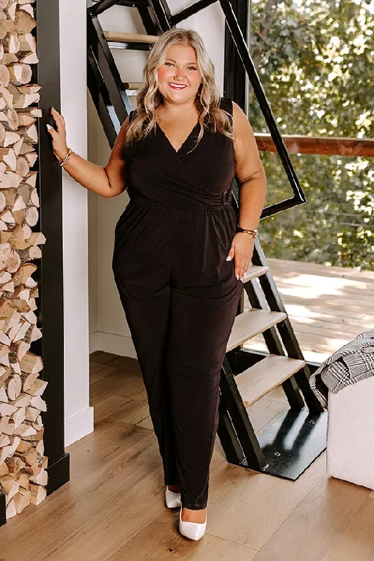 Cocktail Social Jumpsuit Curves Trendy Women's Oversized