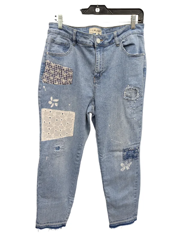 Jeans Straight By Charlie B In Blue Denim, Size: 12 Modern Women's Tech