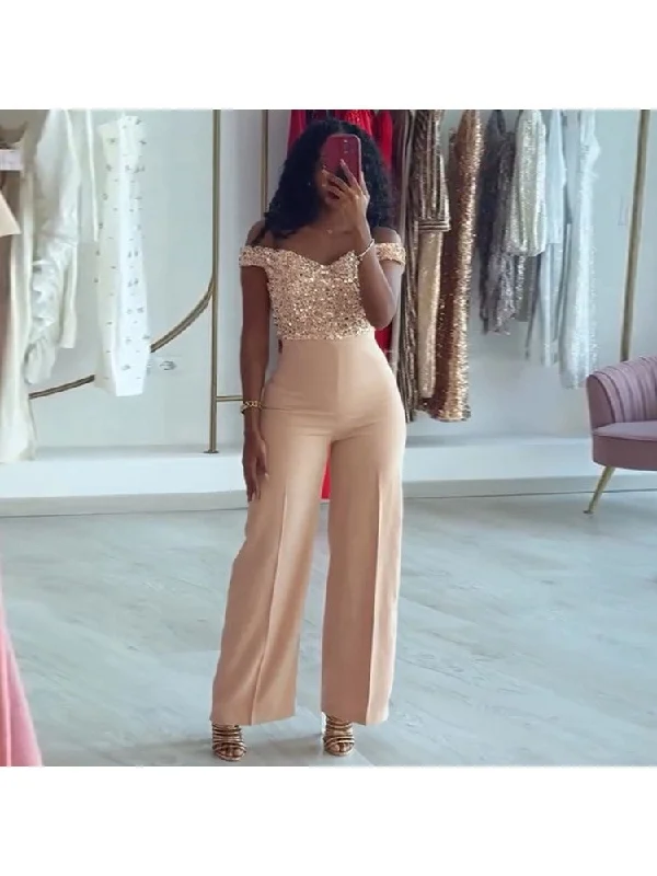 Pure Color Sleeveless Wide Leg Jumpsuits Relaxed Women's Beachy