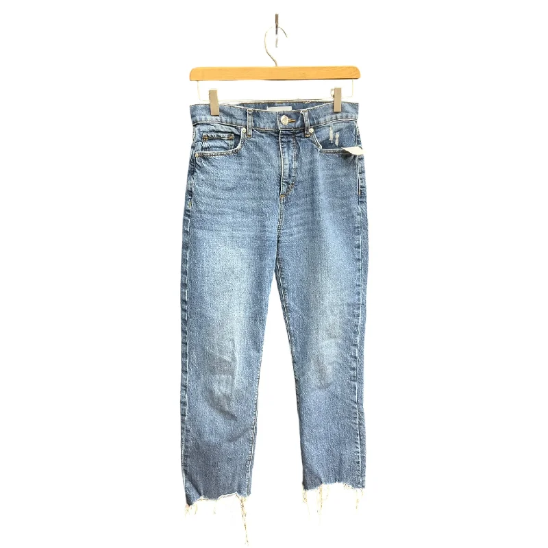 Jeans Straight By Loft In Blue Denim, Size: 0 Street