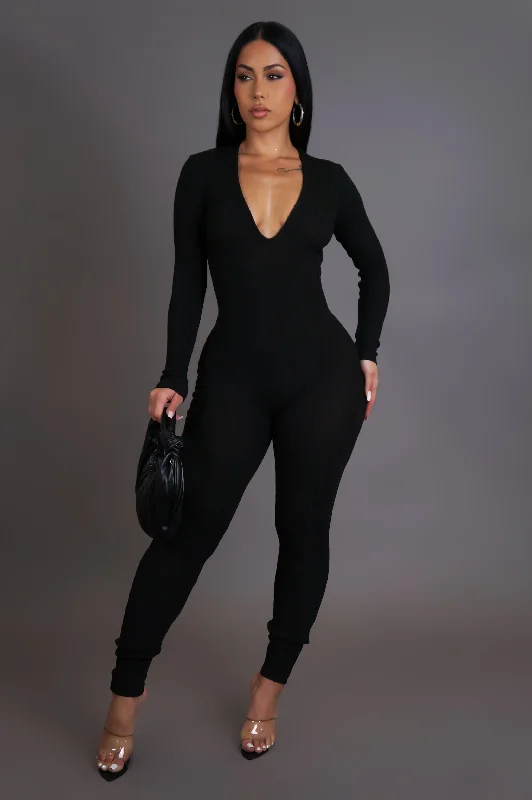 On Command Jumpsuit - Black Athletic Women's High - 