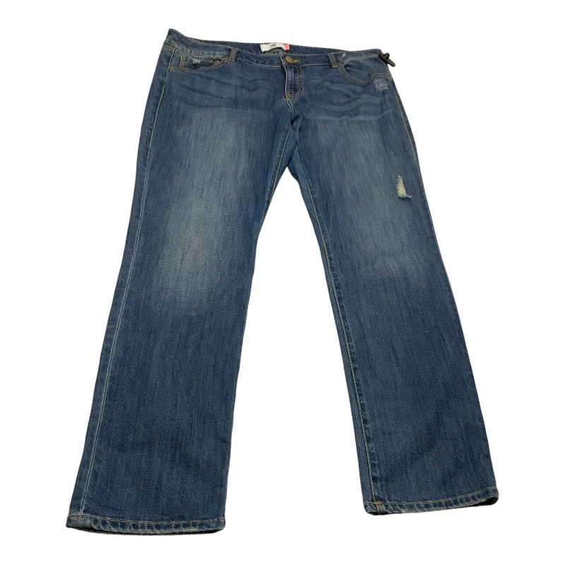 Jeans Straight By Cabi In Blue Denim, Size: 16 Streetwear Style for 