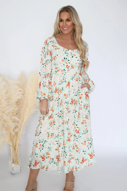 Bloom Brigade Midi Dress(FINAL SALE) Women