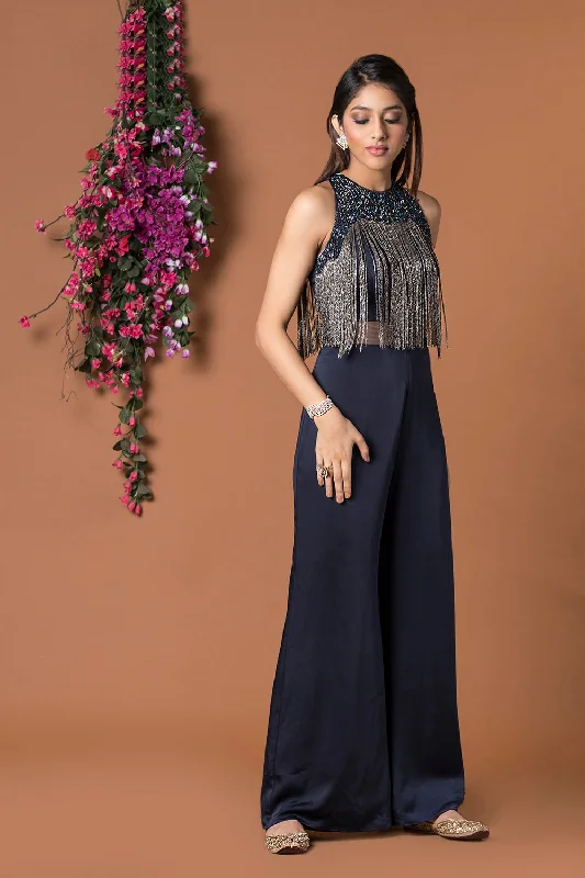Blue Jumpsuit Dynamic Women's High - energy