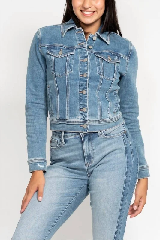 Classic Stretch Jean Jacket In Blue Contemporary 