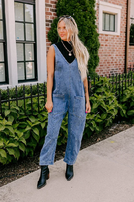 Latte Break Denim Jumpsuit Artistic Women's Avant - 