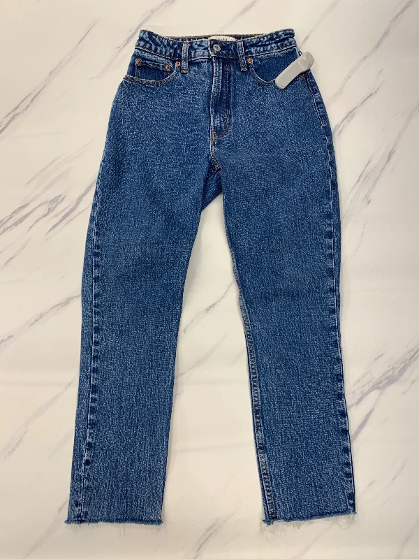 Jeans Straight By Abercrombie And Fitch, Size: 0 Modern Women's 