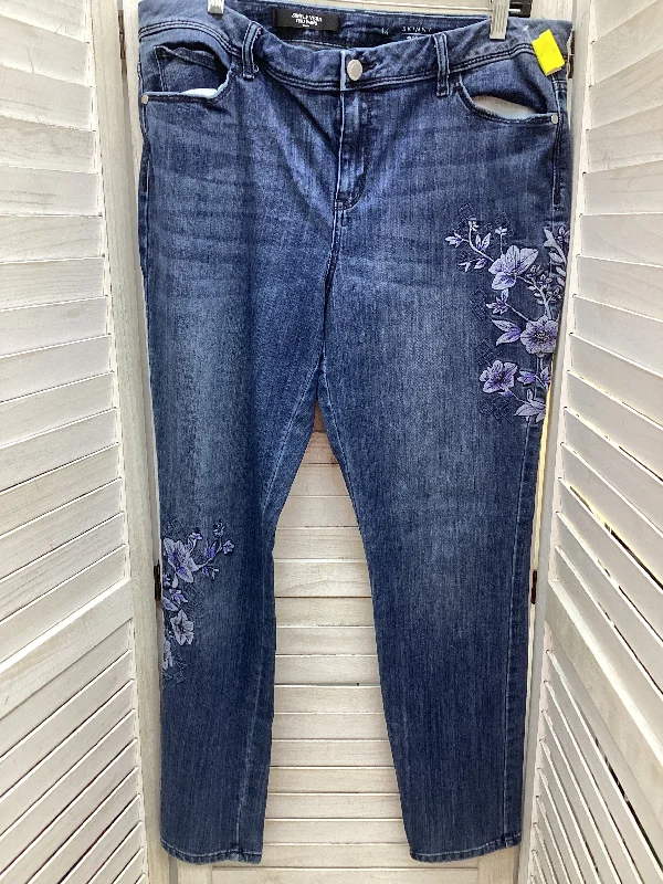 Jeans Skinny By Simply Vera In Blue Denim, Size: 14 Modern Women's 