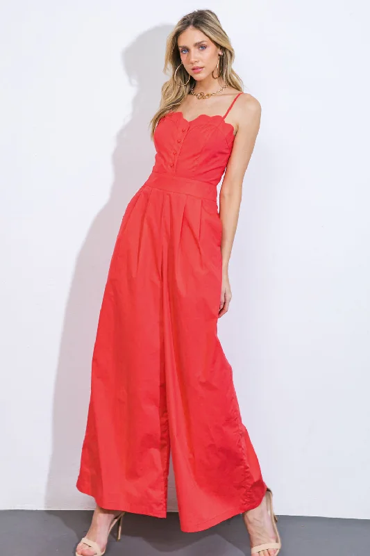 A BEAUTIFUL FEELING WOVEN JUMPSUIT Stylish Women's Neon