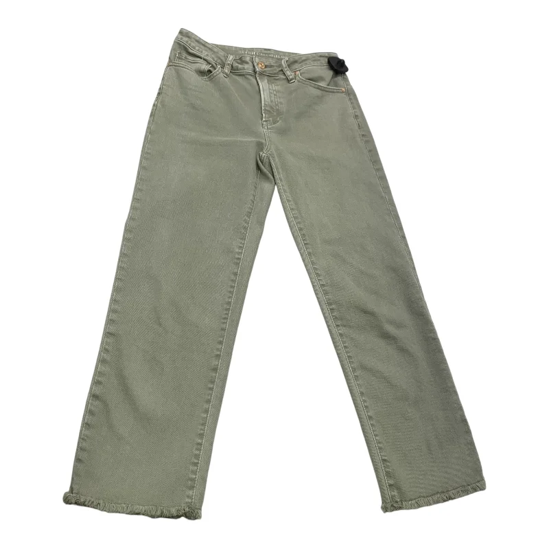 Jeans Straight By Chicos In Green, Size: 2 Cool Women's Distressed