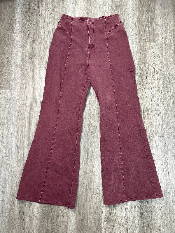 Jeans Wide Leg By We The Free In Maroon, Size: 12 Earthy Women's Hemp - based