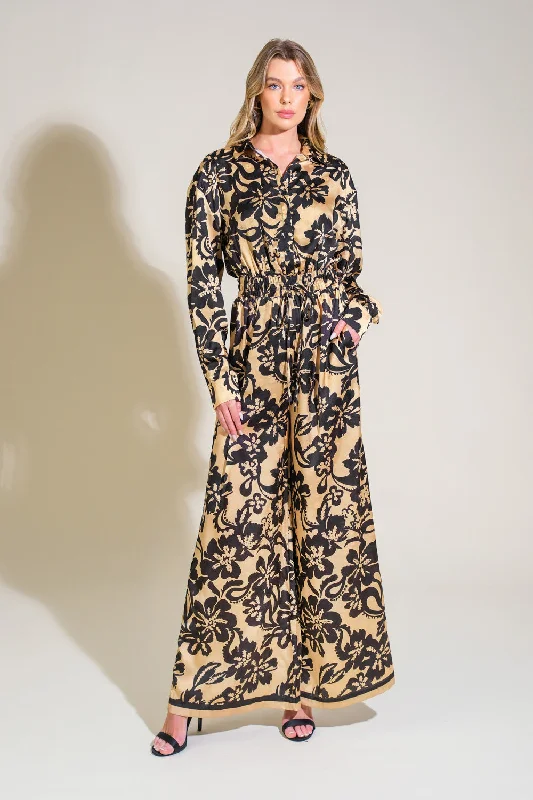 MIDNIGHT OASIS WOVEN JUMPSUIT Modern Women's Tech