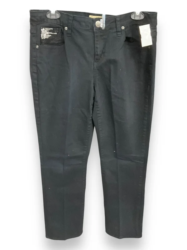 Jeans Straight By Earl Jean In Black Denim, Size: 12 Streetwear Style for 