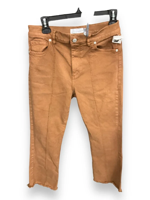 Jeans Cropped By Loft In Brown Denim, Size: 4 Refined Women's 