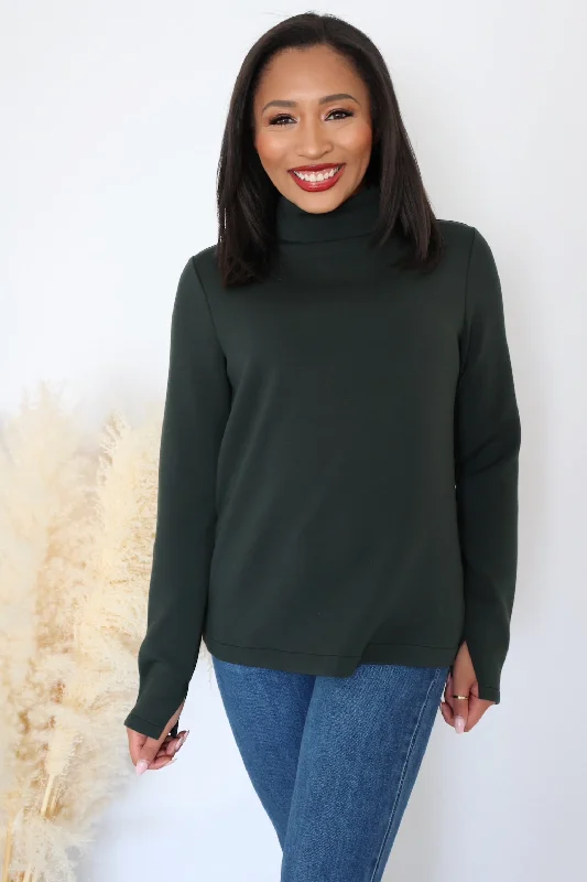 AirEssentials Mock Pullover - Essex Green Hip Women's Retro