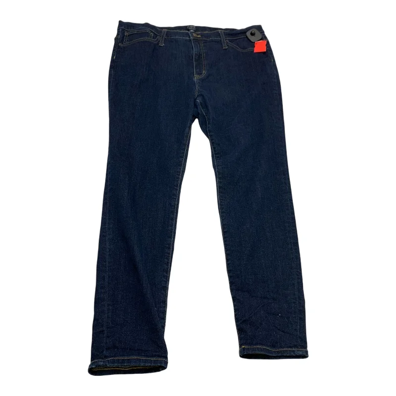 Jeans Skinny By J. Crew In Blue Denim, Size: 16 Preppy Women's College