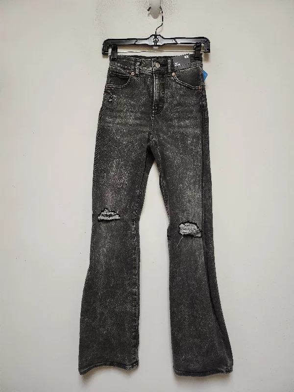 Jeans Boot Cut By Express In Black Denim, Size: 0 Stylish Women's Neon