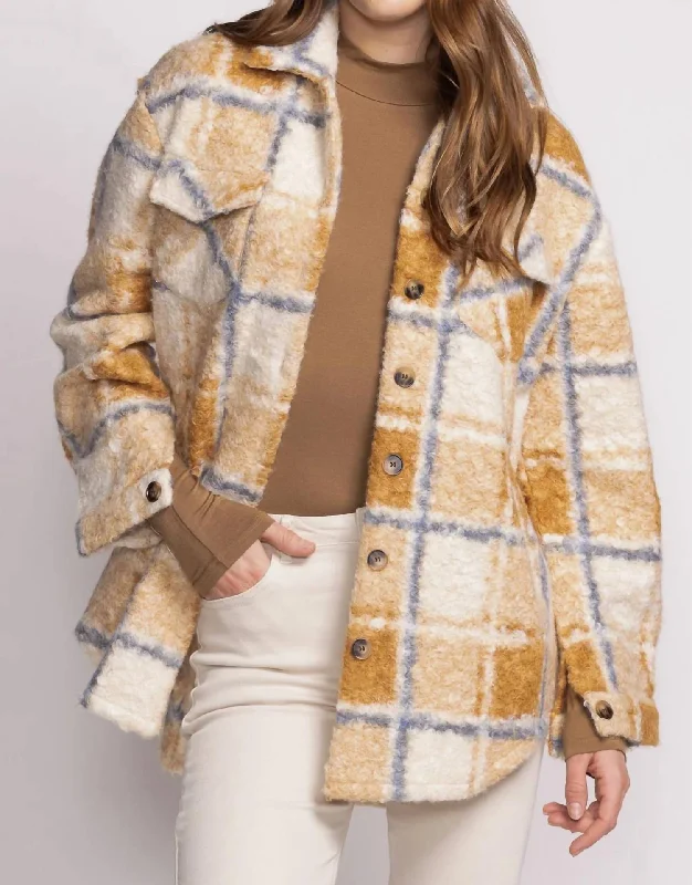Jade Coat In Light Brown Sustainable Organic