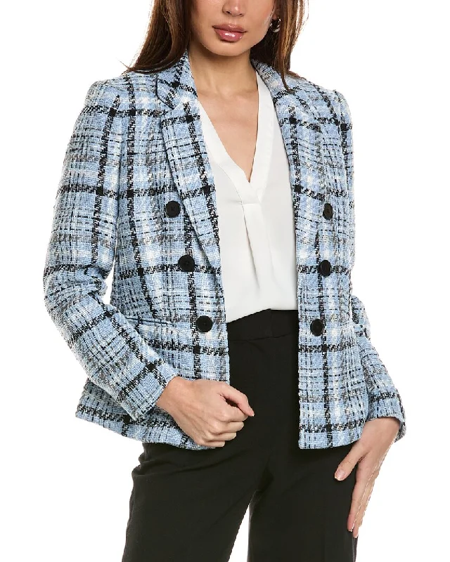Jones New York Double-Breasted Jacket Earthy Women's Hemp - based