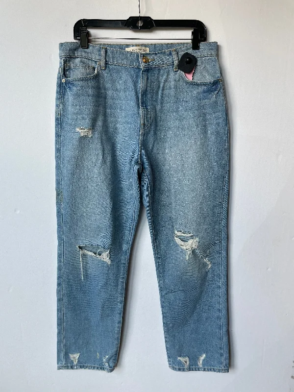 Jeans Straight By Current Elliott In Blue, Size: 10 Trendy Women's 