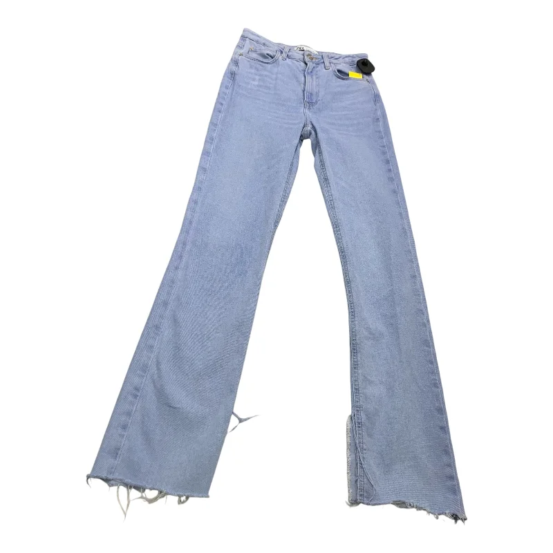 Jeans Straight By Zara In Blue Denim, Size: 4 Trendy Women's 