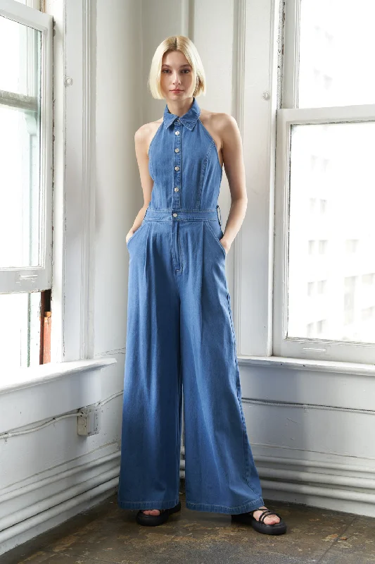 SERENE SEASONS DENIM JUMPSUIT performance