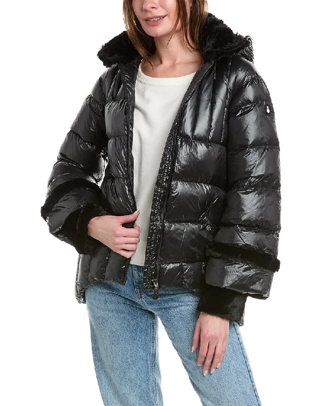 SNOWMAN Down Cape Coat British Gentlewoman Style