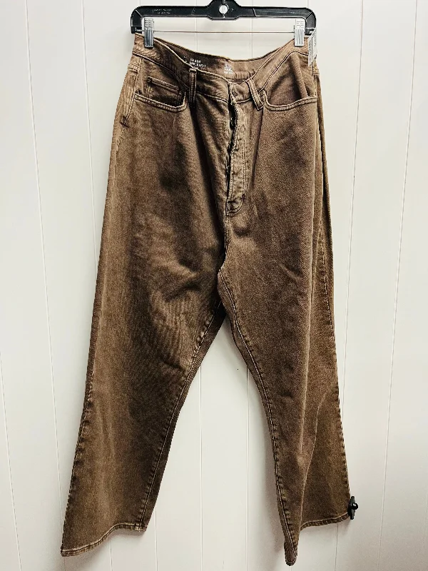 Jeans Straight By Ana In Brown Denim, Size: 16 Edgy Women's Punk