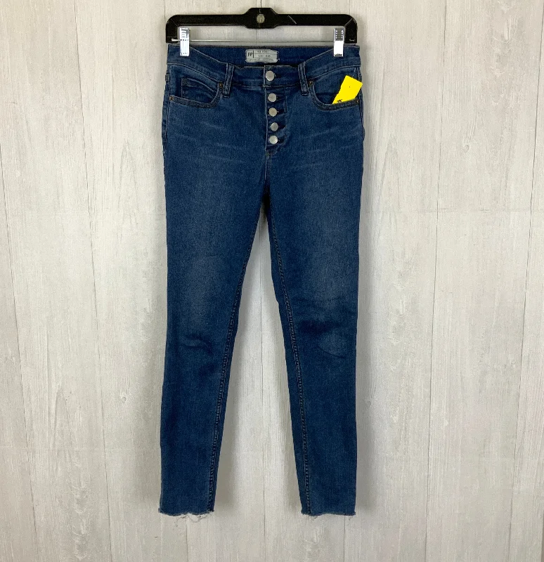 Jeans Skinny By Free People In Blue Denim, Size: 6 Cozy Women's Winter