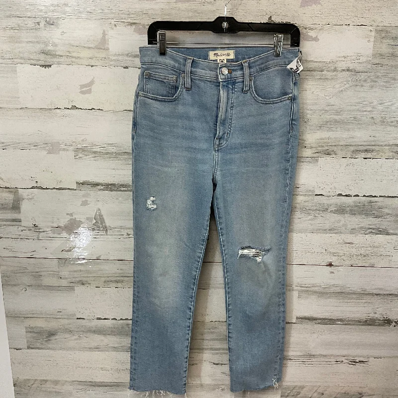 Jeans Straight By Madewell In Blue Denim, Size: 2 Sporty Women's Athleisure 